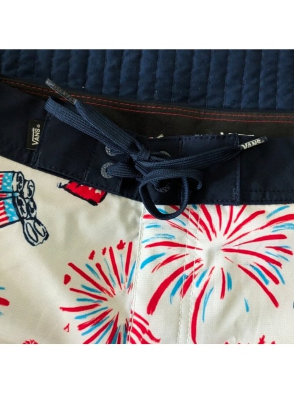 Vans Men 28 Waist NWT Era Boardshort  American Fourth of July 062026 - Picture 4 of 9